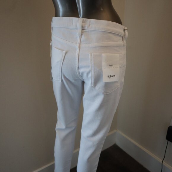 Hudson White Nico Jeans Skinny Denim Size 27 New Tags - Picture 4 of 10